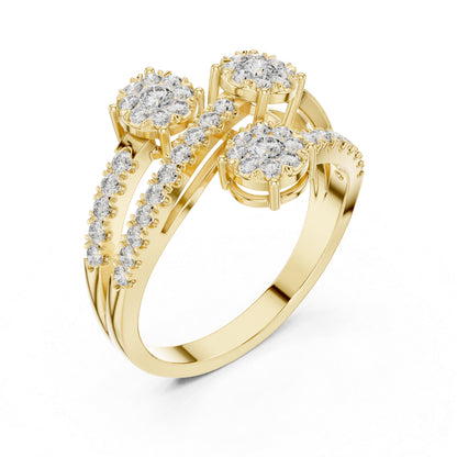 18K Rose Gold Round Lab-Grown Diamond Anniversary Gift Ring for Women | Pure Carat