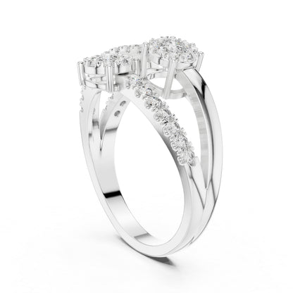 18K Rose Gold Round Lab-Grown Diamond Anniversary Gift Ring for Women | Pure Carat