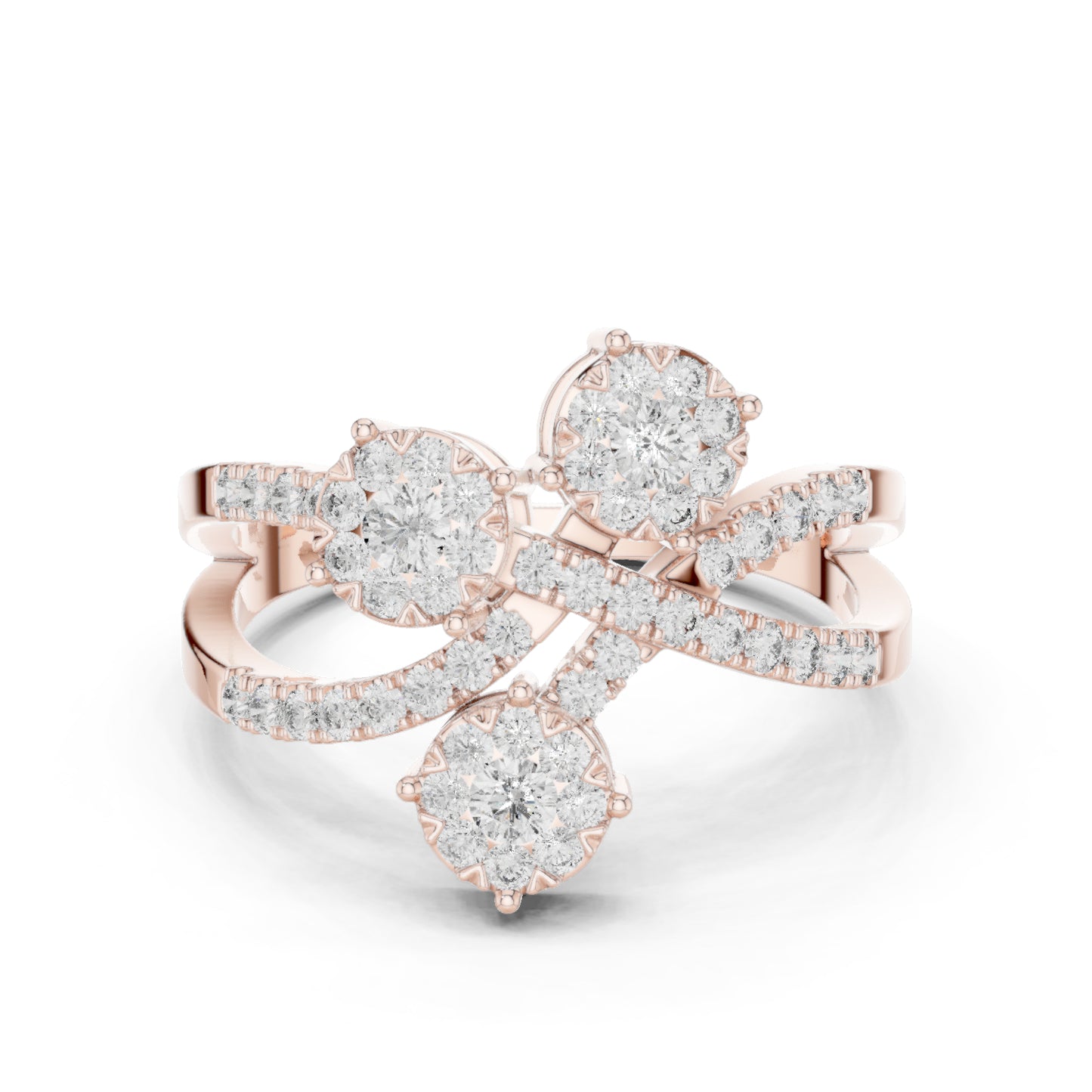 18K White Gold Round Lab-Grown Diamond Ring for Women | Party Wear | Pure Carat