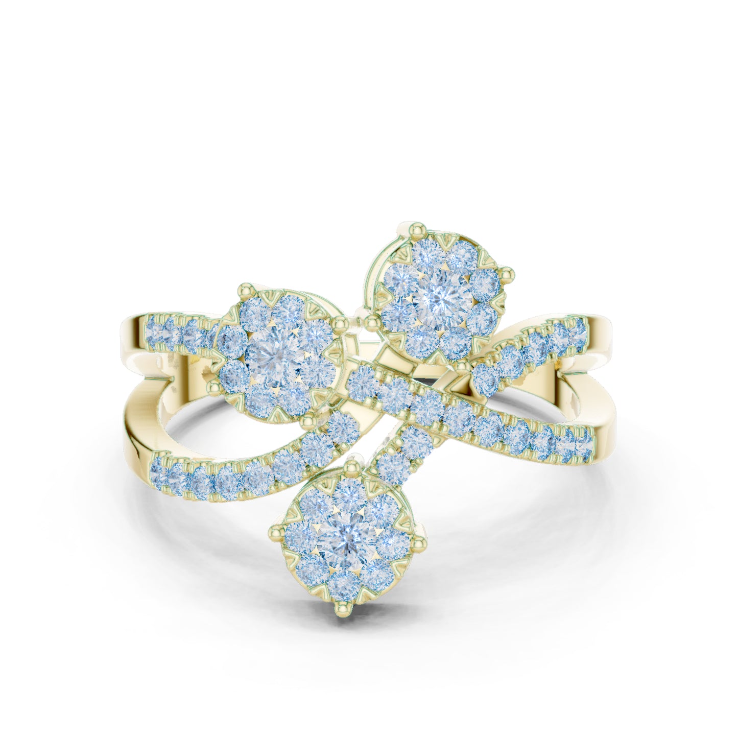 18K White Gold Round Lab-Grown Diamond Ring for Women | Party Wear | Pure Carat