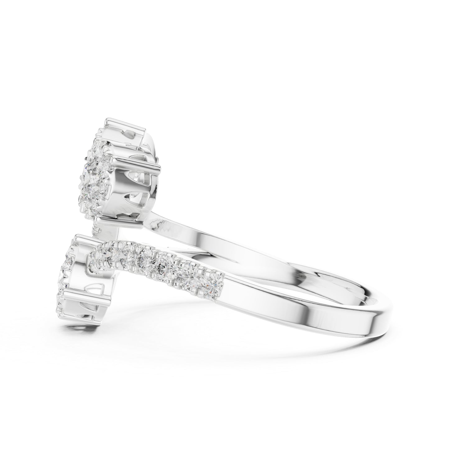 14K Rose Gold Round Lab-Grown Diamond Drop Wedding Ring for Women | Pure Carat