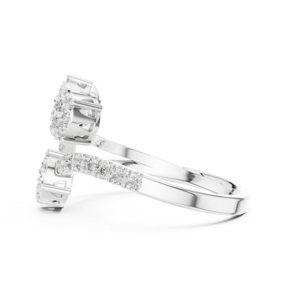 14K Rose Gold Round Lab-Grown Diamond Drop Wedding Ring for Women | Pure Carat