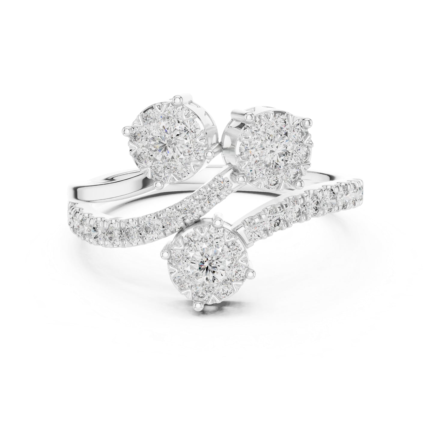 14K Rose Gold Round Lab-Grown Diamond Drop Wedding Ring for Women | Pure Carat