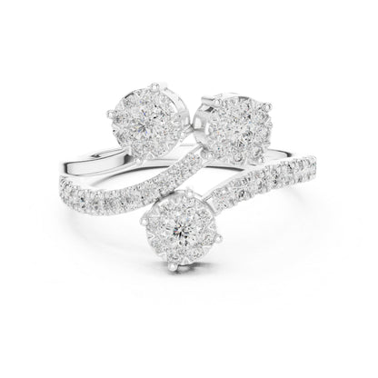 14K Rose Gold Round Lab-Grown Diamond Drop Wedding Ring for Women | Pure Carat