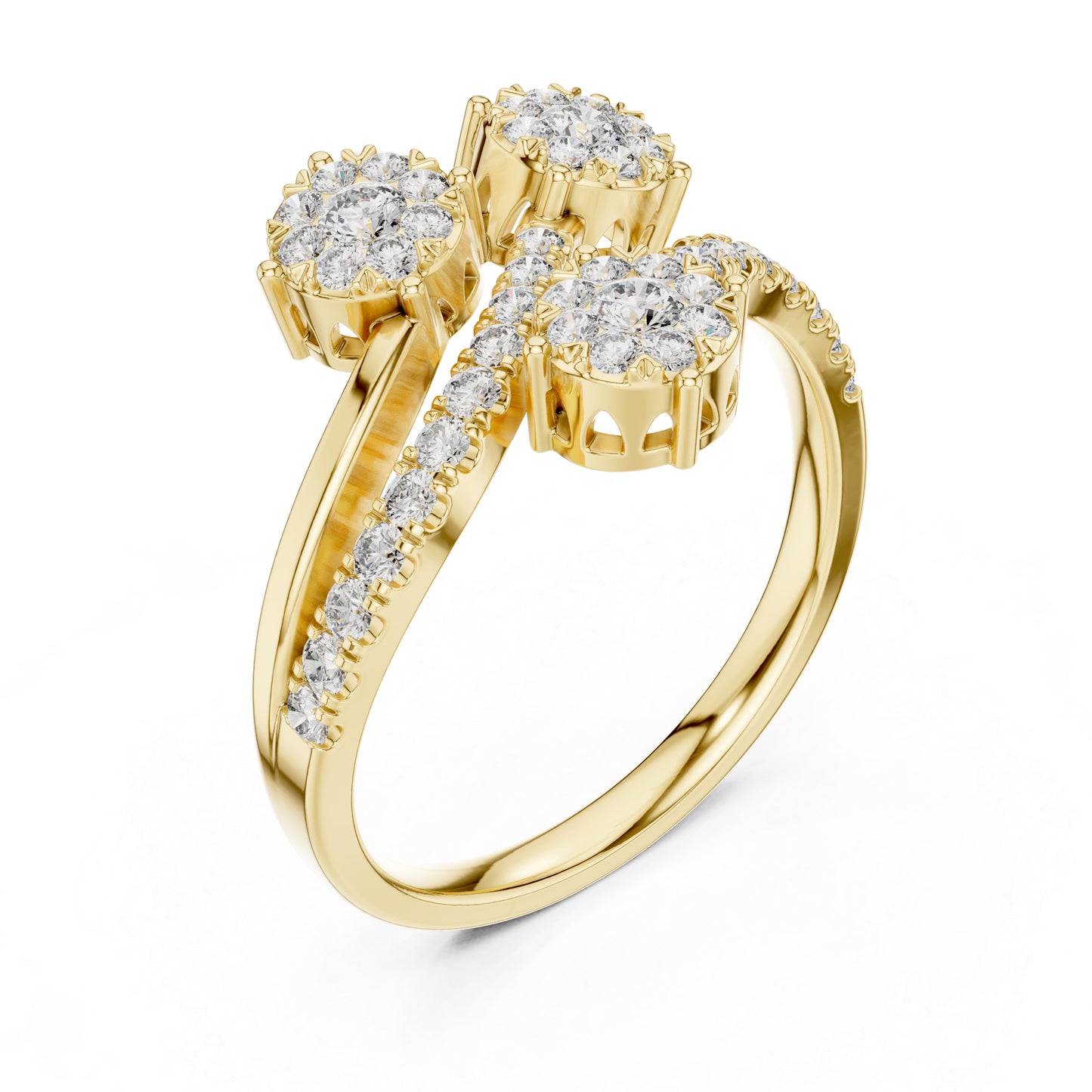 14K Rose Gold Round Lab-Grown Diamond Drop Wedding Ring for Women | Pure Carat