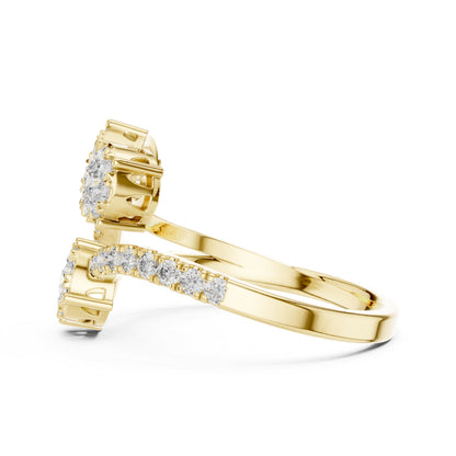 14K Rose Gold Round Lab-Grown Diamond Drop Wedding Ring for Women | Pure Carat