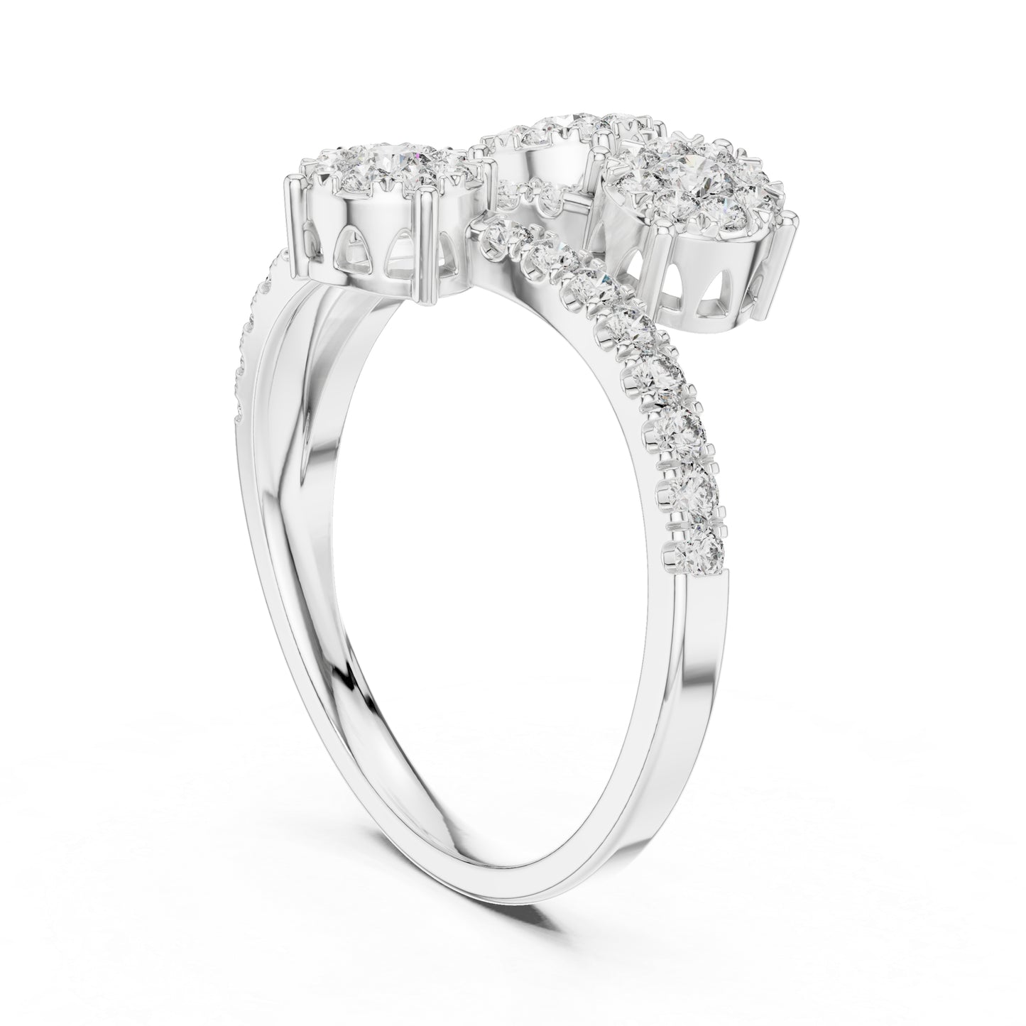 14K Rose Gold Round Lab-Grown Diamond Drop Wedding Ring for Women | Pure Carat