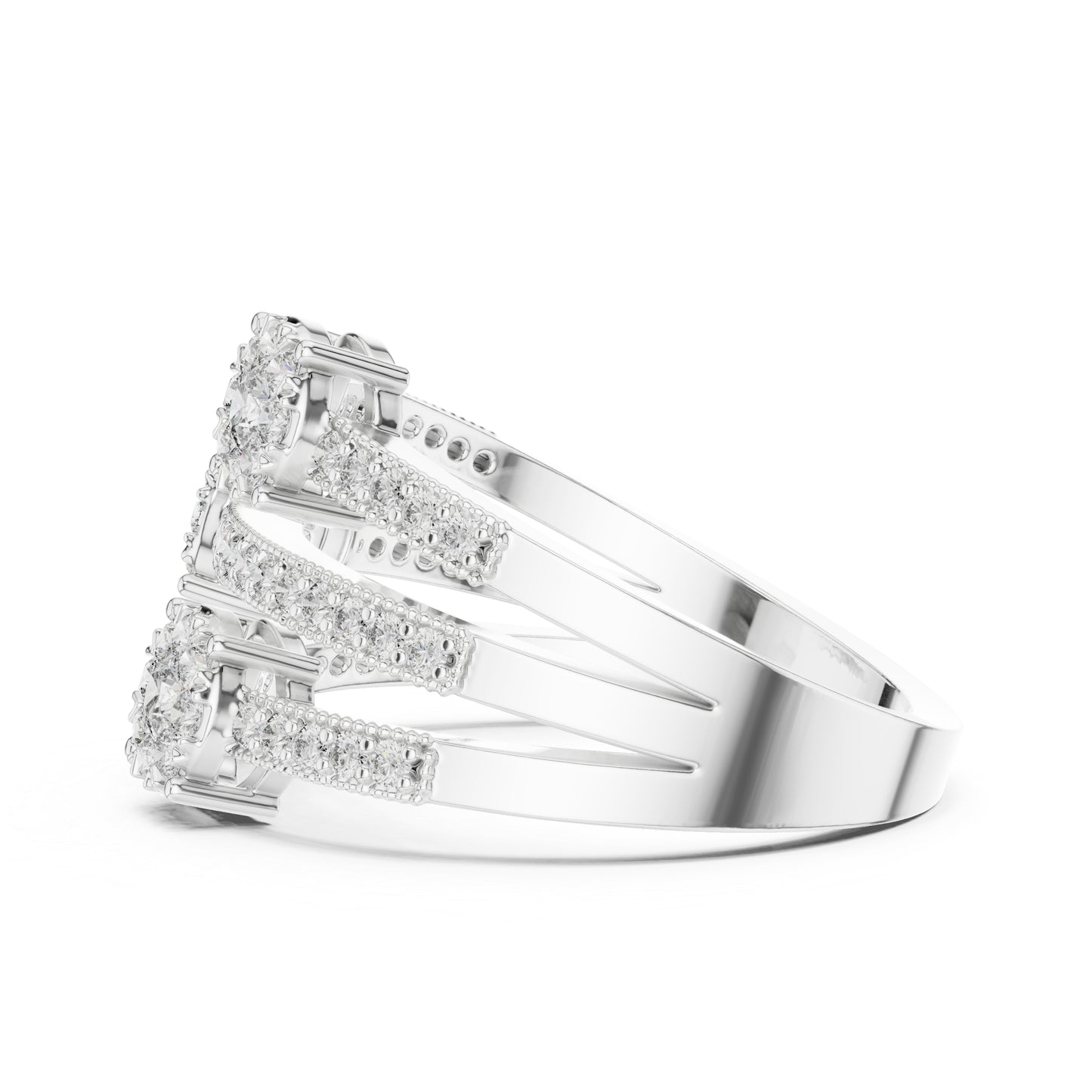 18K White Gold Round Lab-Grown Diamond Drop Ring for Women | Office Wear | Pure Carat