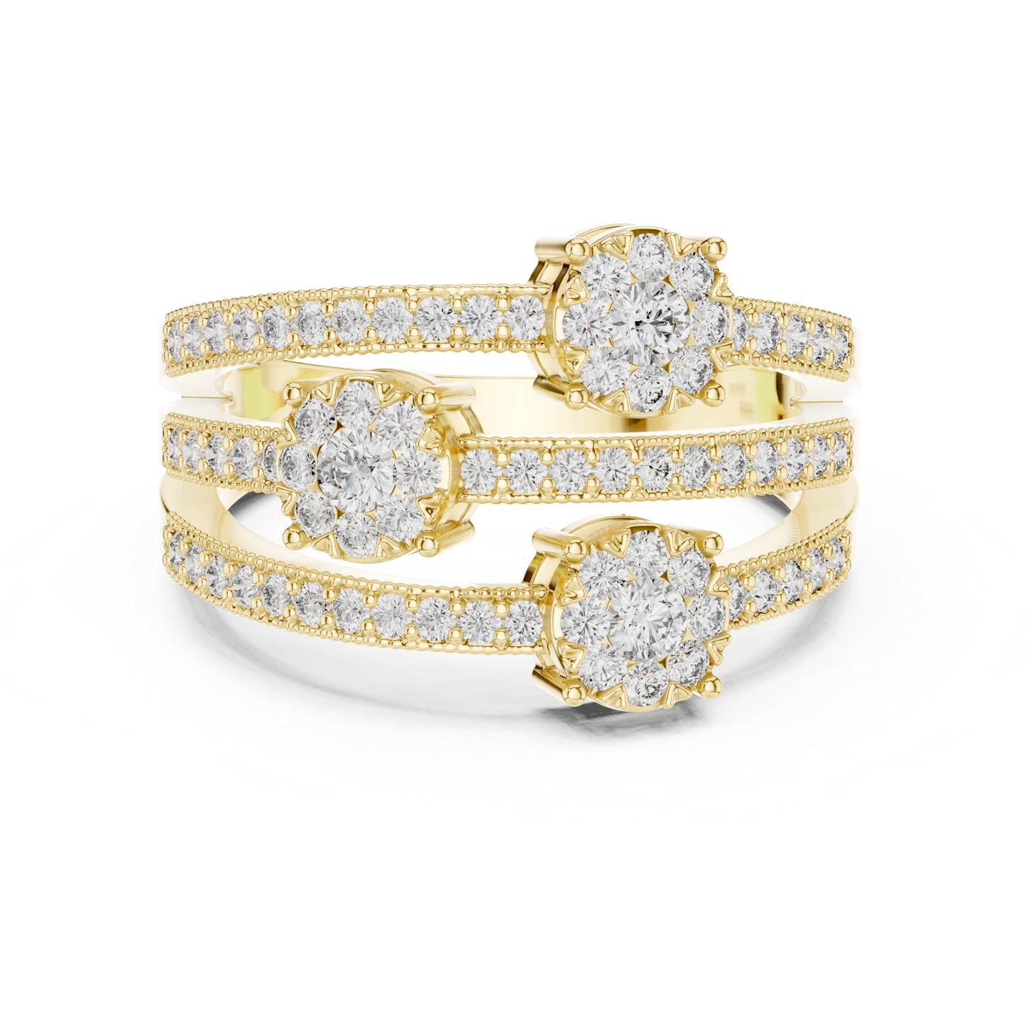 18K White Gold Round Lab-Grown Diamond Drop Ring for Women | Office Wear | Pure Carat