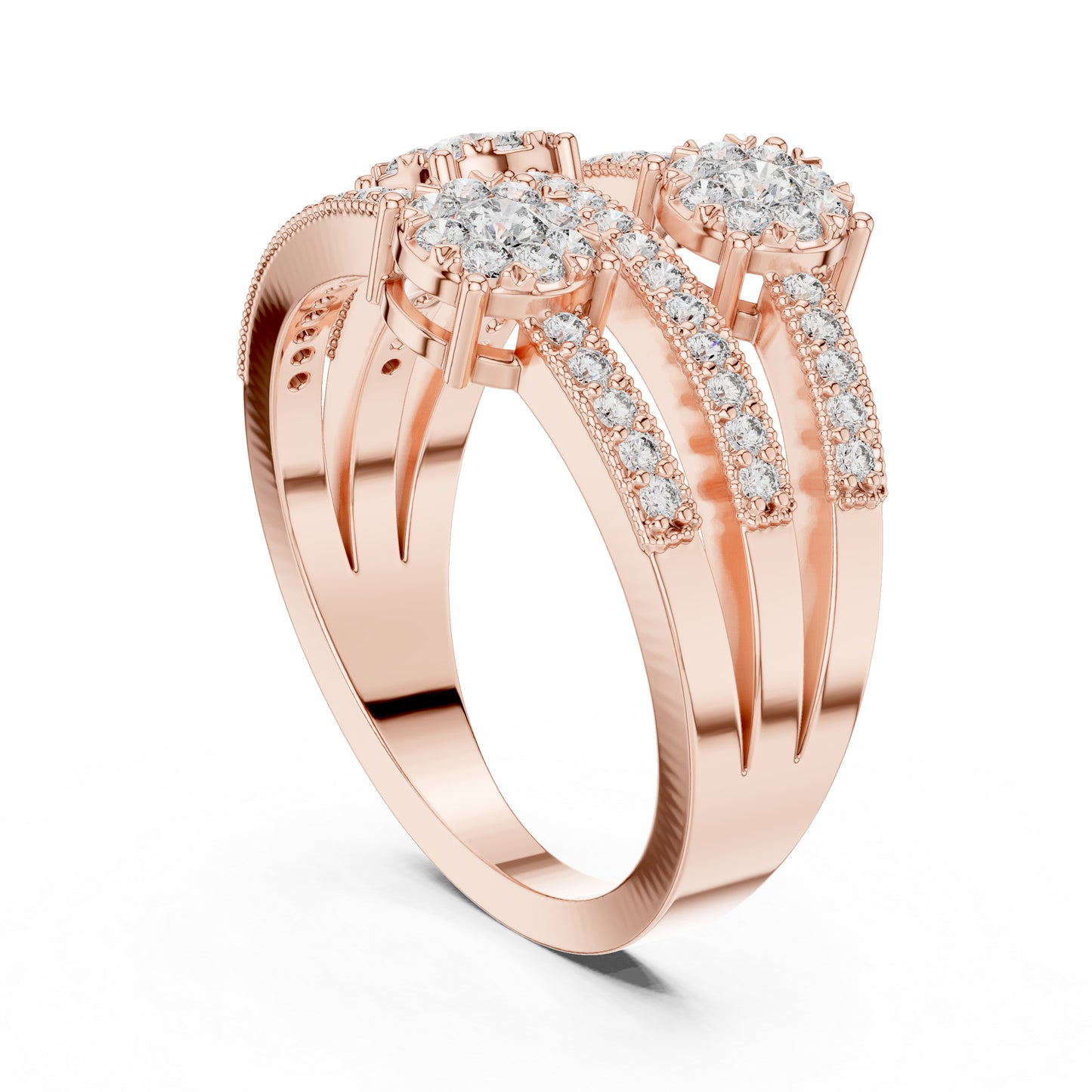 18K White Gold Round Lab-Grown Diamond Drop Ring for Women | Office Wear | Pure Carat