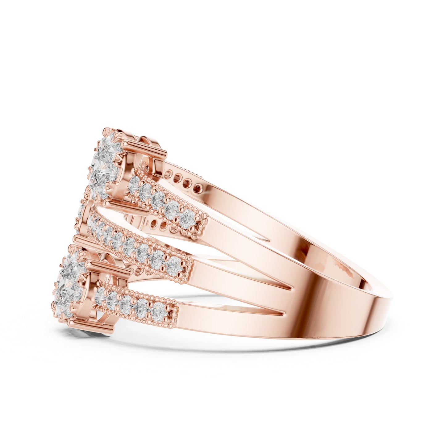 18K White Gold Round Lab-Grown Diamond Drop Ring for Women | Office Wear | Pure Carat