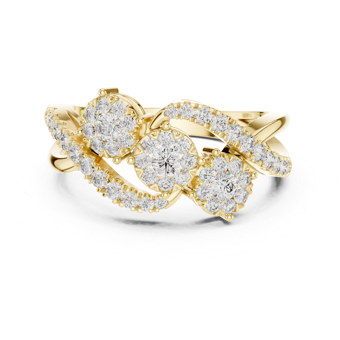 18K Yellow Gold Round Lab-Grown Diamond Engagement Ring for Women | Pure Carat