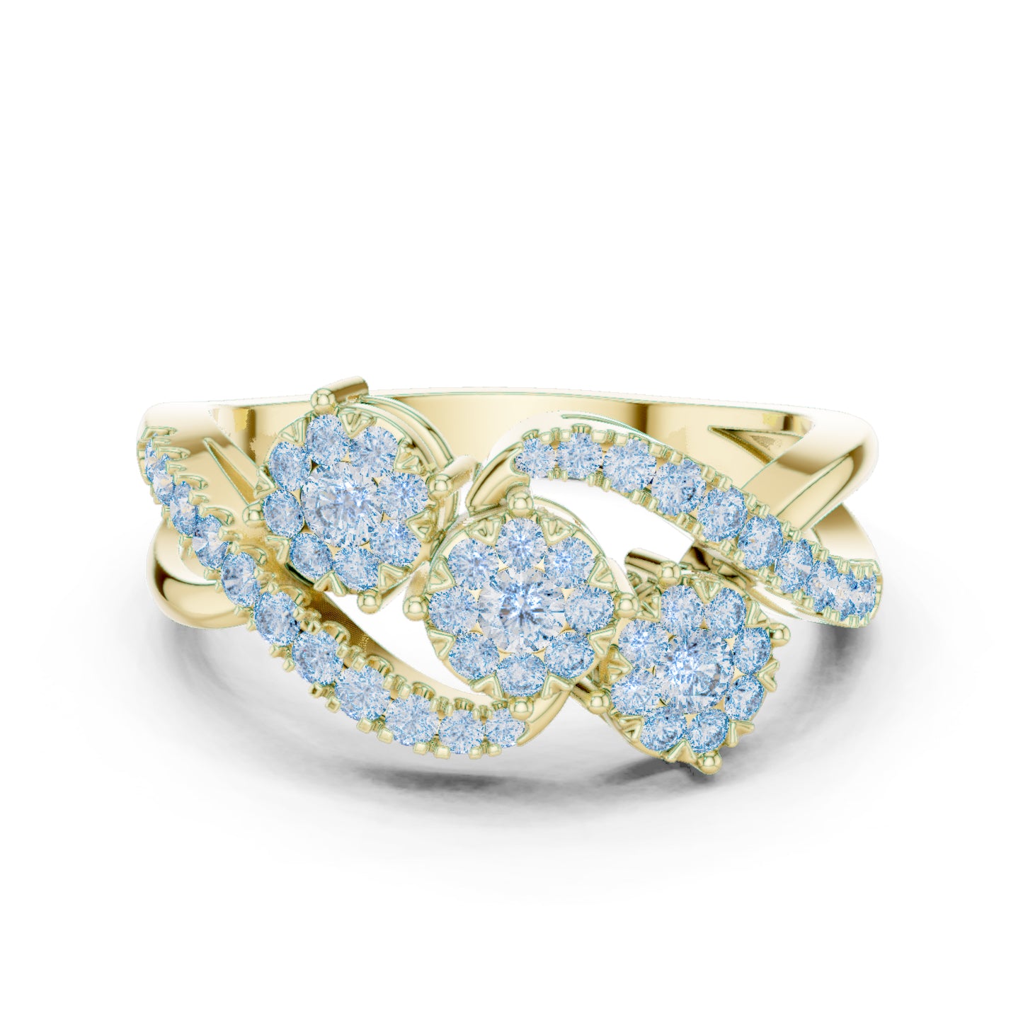18K Yellow Gold Round Lab-Grown Diamond Engagement Ring for Women | Pure Carat