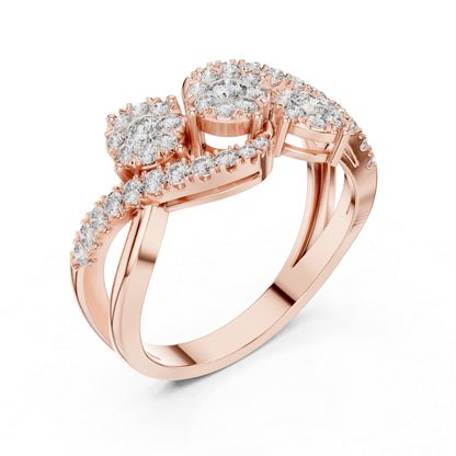 18K Yellow Gold Round Lab-Grown Diamond Engagement Ring for Women | Pure Carat