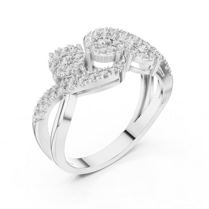 18K Yellow Gold Round Lab-Grown Diamond Engagement Ring for Women | Pure Carat