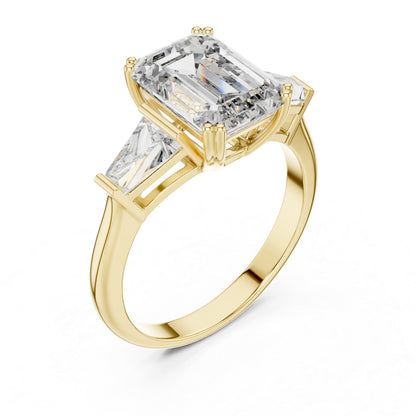 18K White Gold Princess Diamond Stud Ring for Women Party Wear Pure Carat