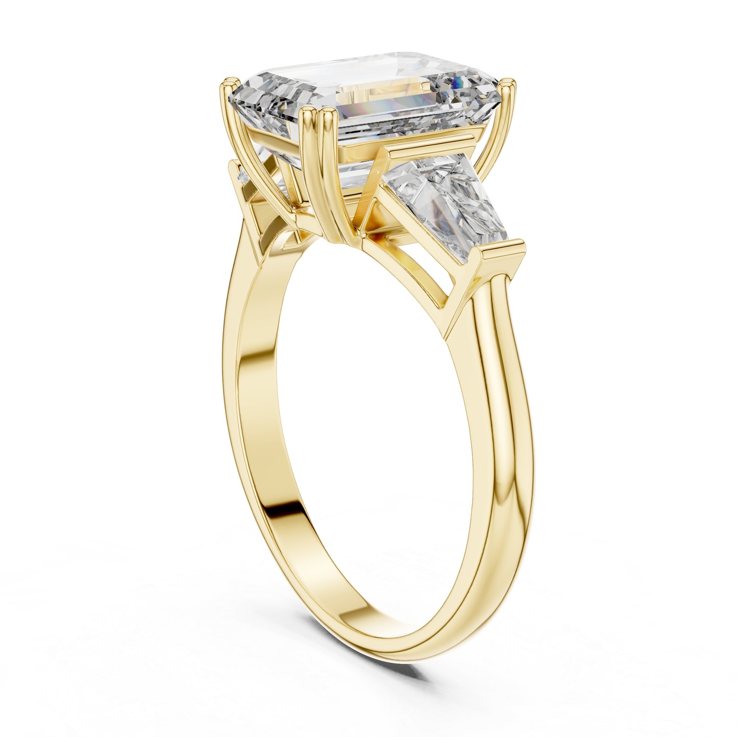 18K White Gold Princess Diamond Stud Ring for Women Party Wear Pure Carat