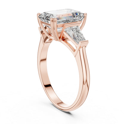 18K White Gold Princess Diamond Stud Ring for Women Party Wear Pure Carat