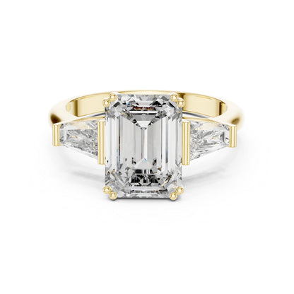 18K White Gold Princess Diamond Stud Ring for Women Party Wear Pure Carat