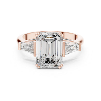 18K White Gold Princess Diamond Stud Ring for Women Party Wear Pure Carat