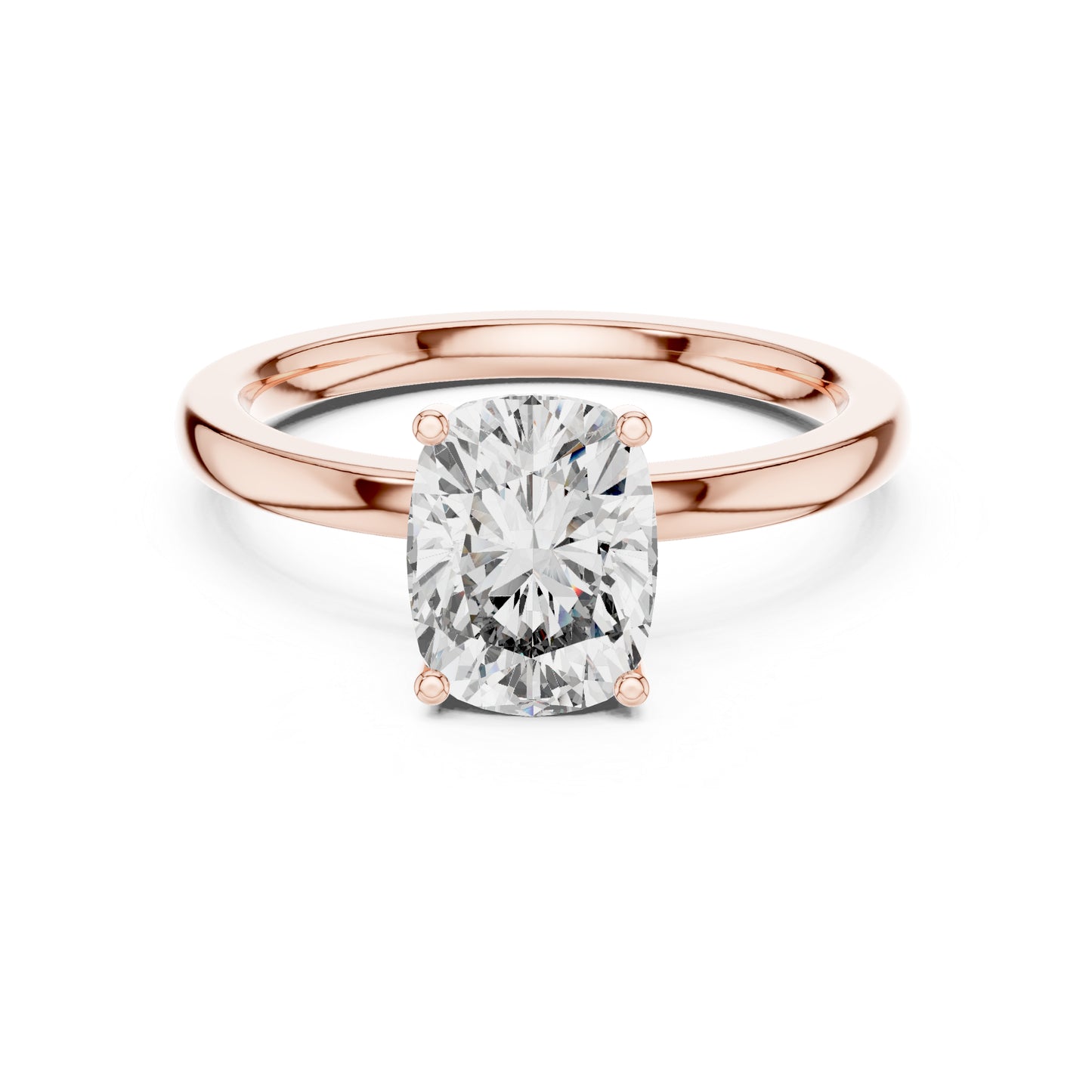 18K Yellow Gold Round & Radiant Lab-Grown Diamond Engagement Ring for Women | Pure Carat