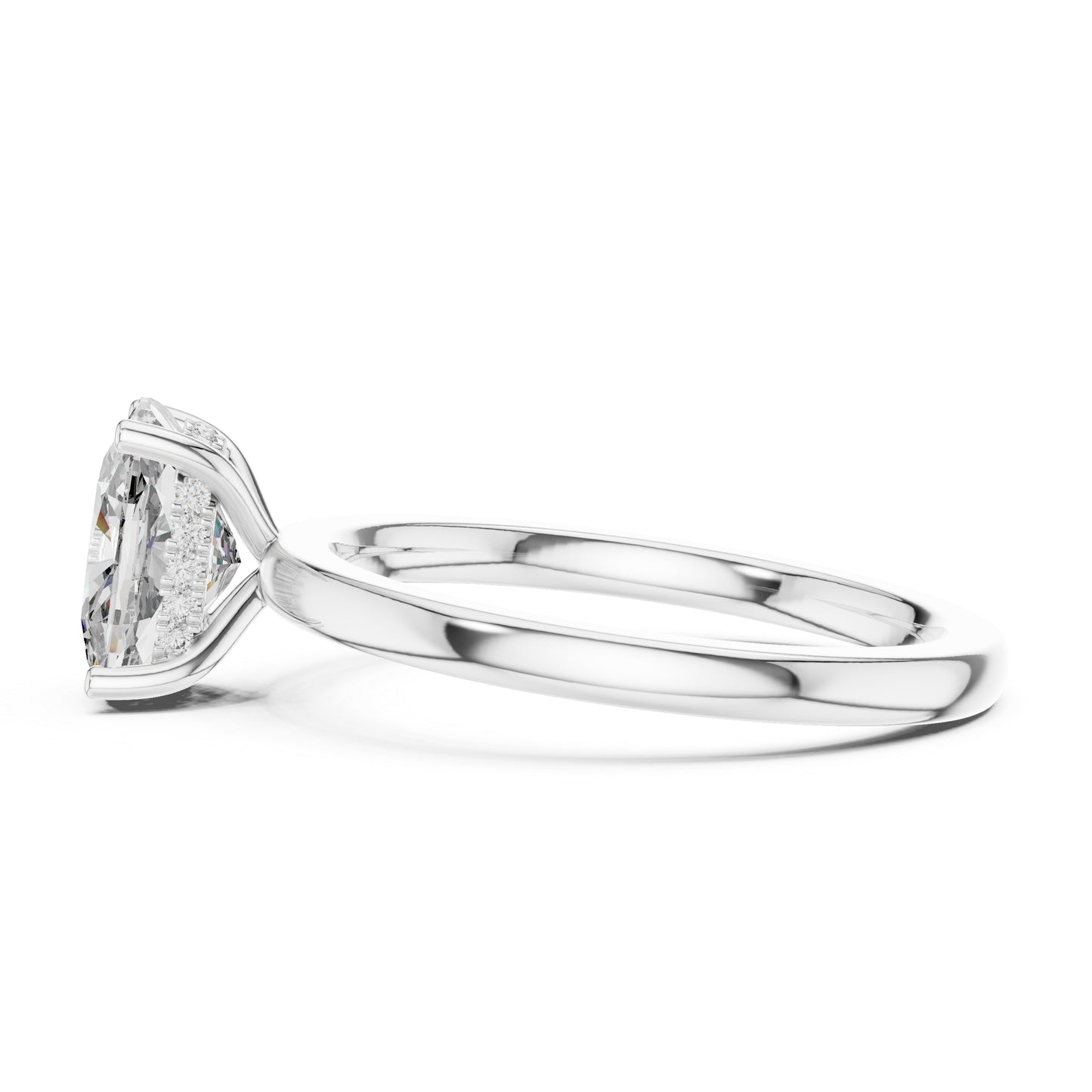 18K Yellow Gold Round & Radiant Lab-Grown Diamond Engagement Ring for Women | Pure Carat