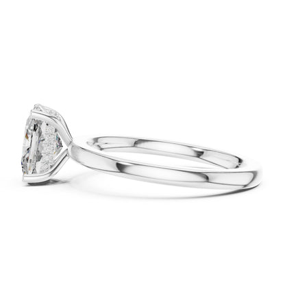 18K Yellow Gold Round & Radiant Lab-Grown Diamond Engagement Ring for Women | Pure Carat