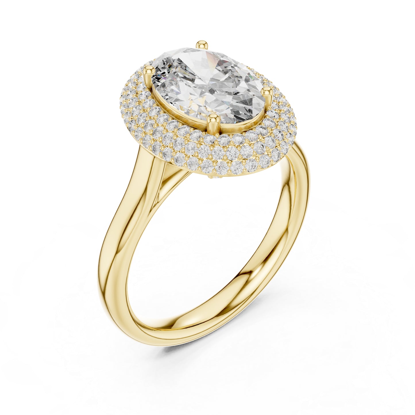 14K White Gold Round & Oval Lab-Grown Diamond Wedding Ring for Women | Pure Carat