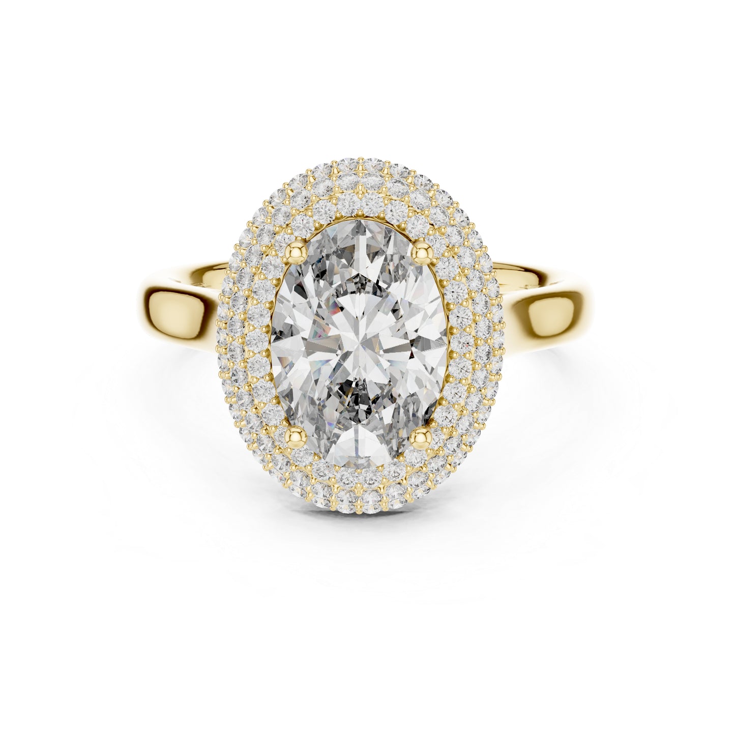 14K White Gold Round & Oval Lab-Grown Diamond Wedding Ring for Women | Pure Carat