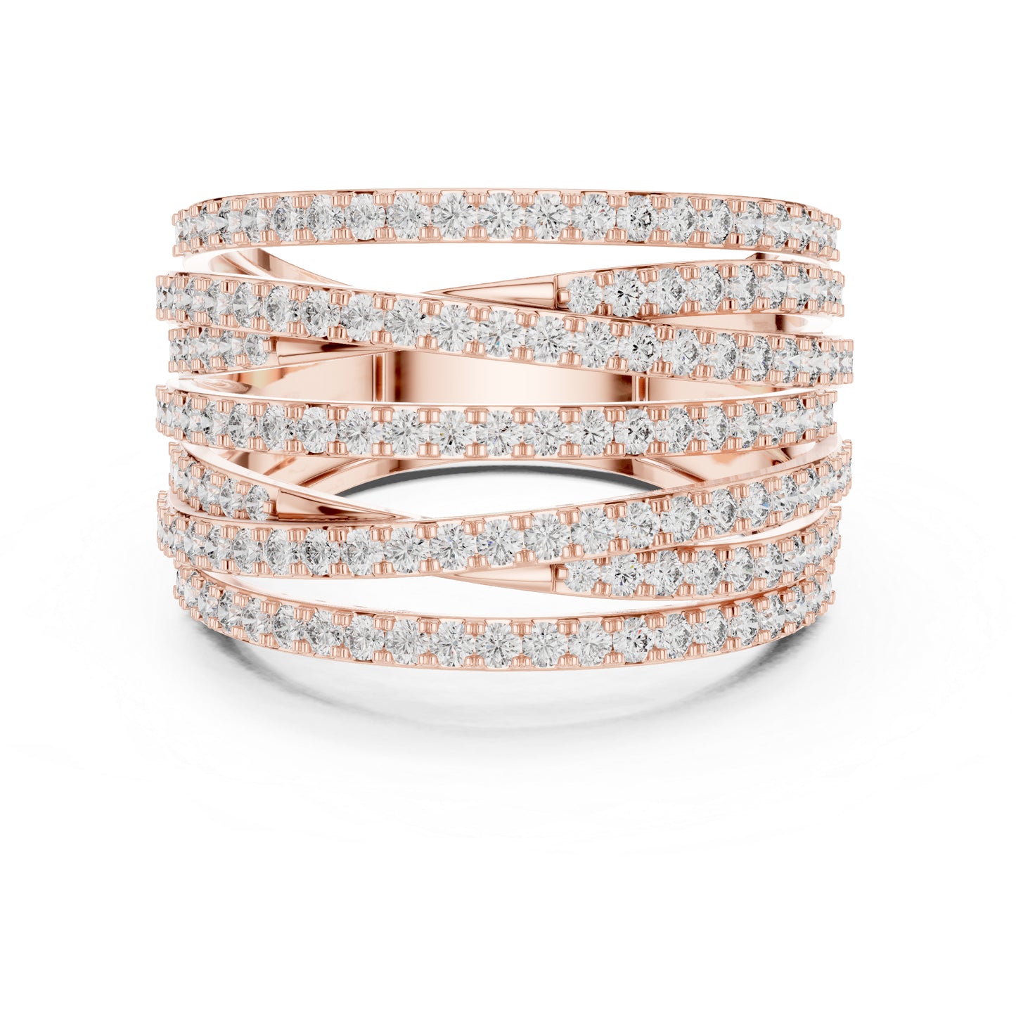 14K Rose Gold Round Lab-Grown Diamond Everyday Wear Ring for Women | Pure Carat