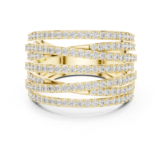 14K Rose Gold Round Lab-Grown Diamond Everyday Wear Ring for Women | Pure Carat