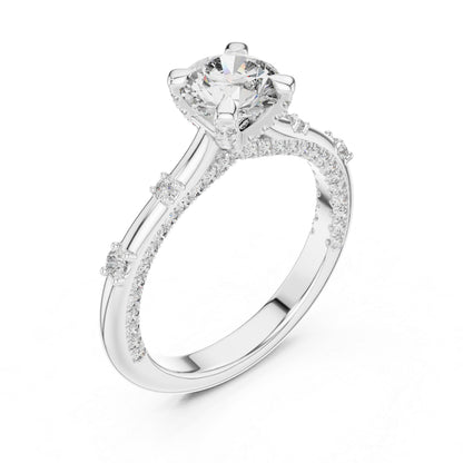 14K Rose Gold Round Lab-Grown Diamond Engagement Ring for Women | Pure Carat