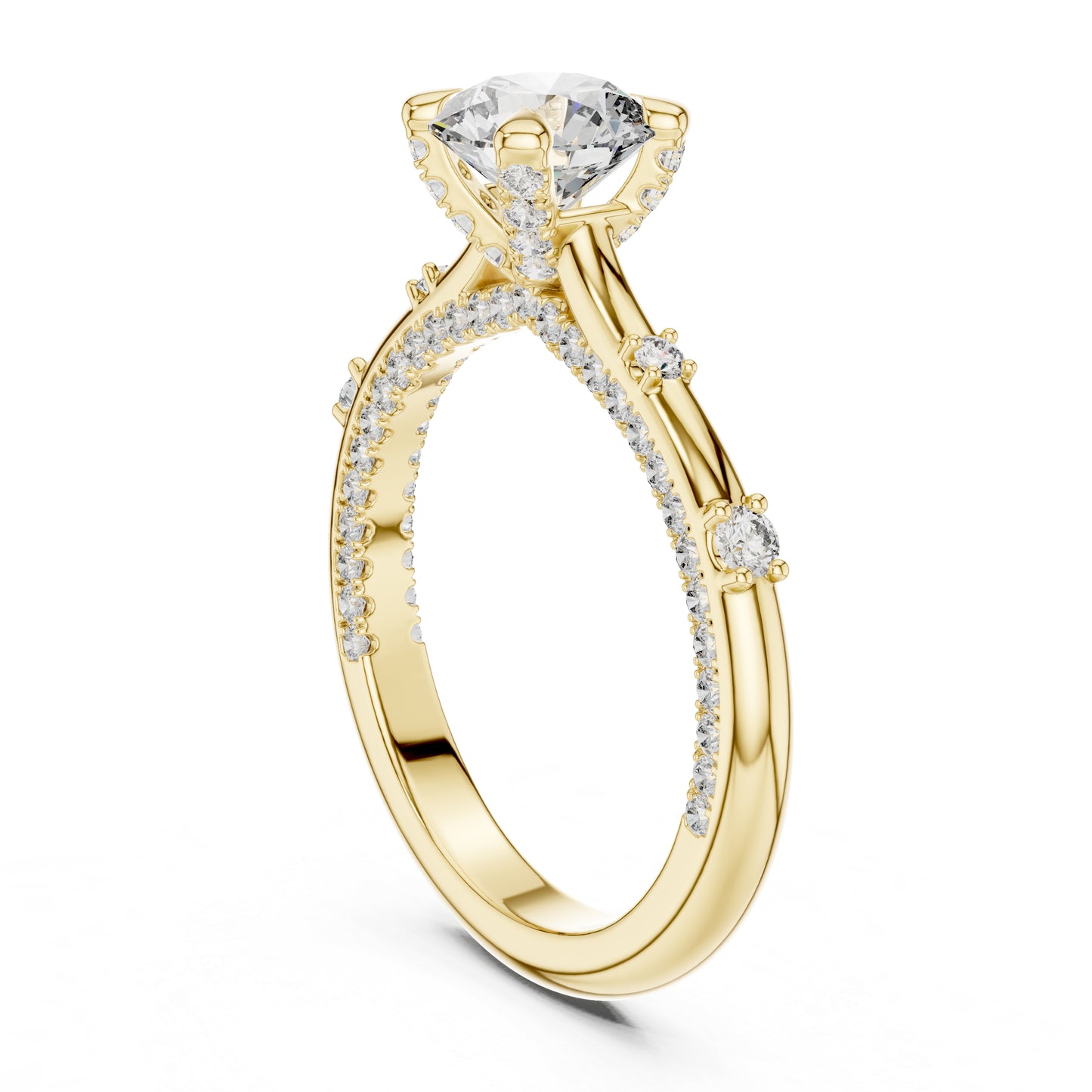 14K Rose Gold Round Lab-Grown Diamond Engagement Ring for Women | Pure Carat
