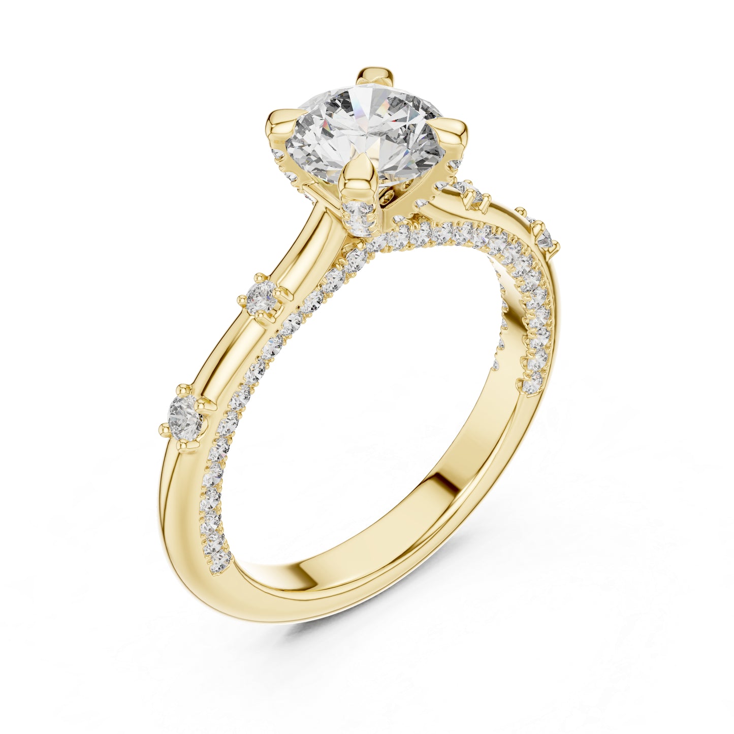 14K Rose Gold Round Lab-Grown Diamond Engagement Ring for Women | Pure Carat
