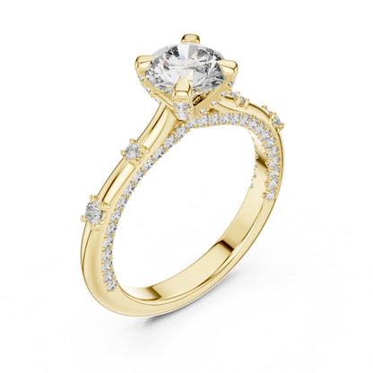 14K Rose Gold Round Lab-Grown Diamond Engagement Ring for Women | Pure Carat