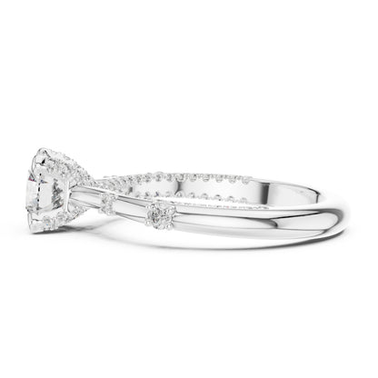 14K Rose Gold Round Lab-Grown Diamond Engagement Ring for Women | Pure Carat