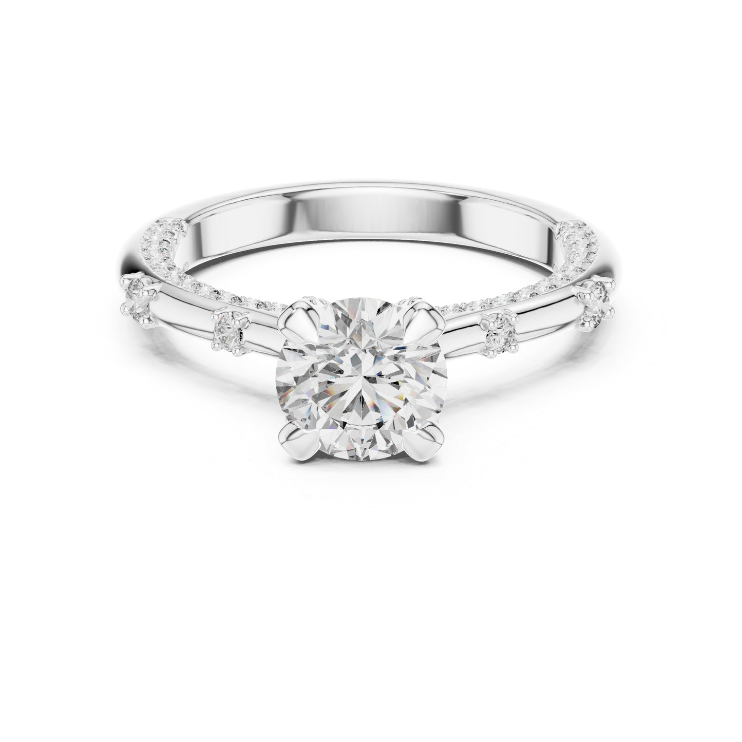 14K Rose Gold Round Lab-Grown Diamond Engagement Ring for Women | Pure Carat