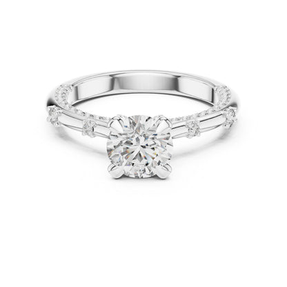 14K Rose Gold Round Lab-Grown Diamond Engagement Ring for Women | Pure Carat