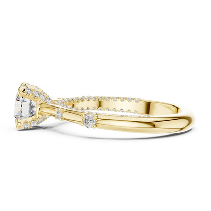 14K Rose Gold Round Lab-Grown Diamond Engagement Ring for Women | Pure Carat