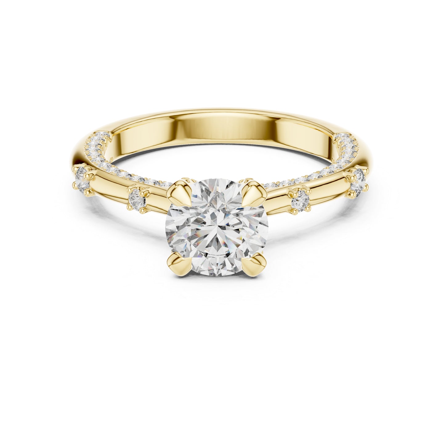 14K Rose Gold Round Lab-Grown Diamond Engagement Ring for Women | Pure Carat