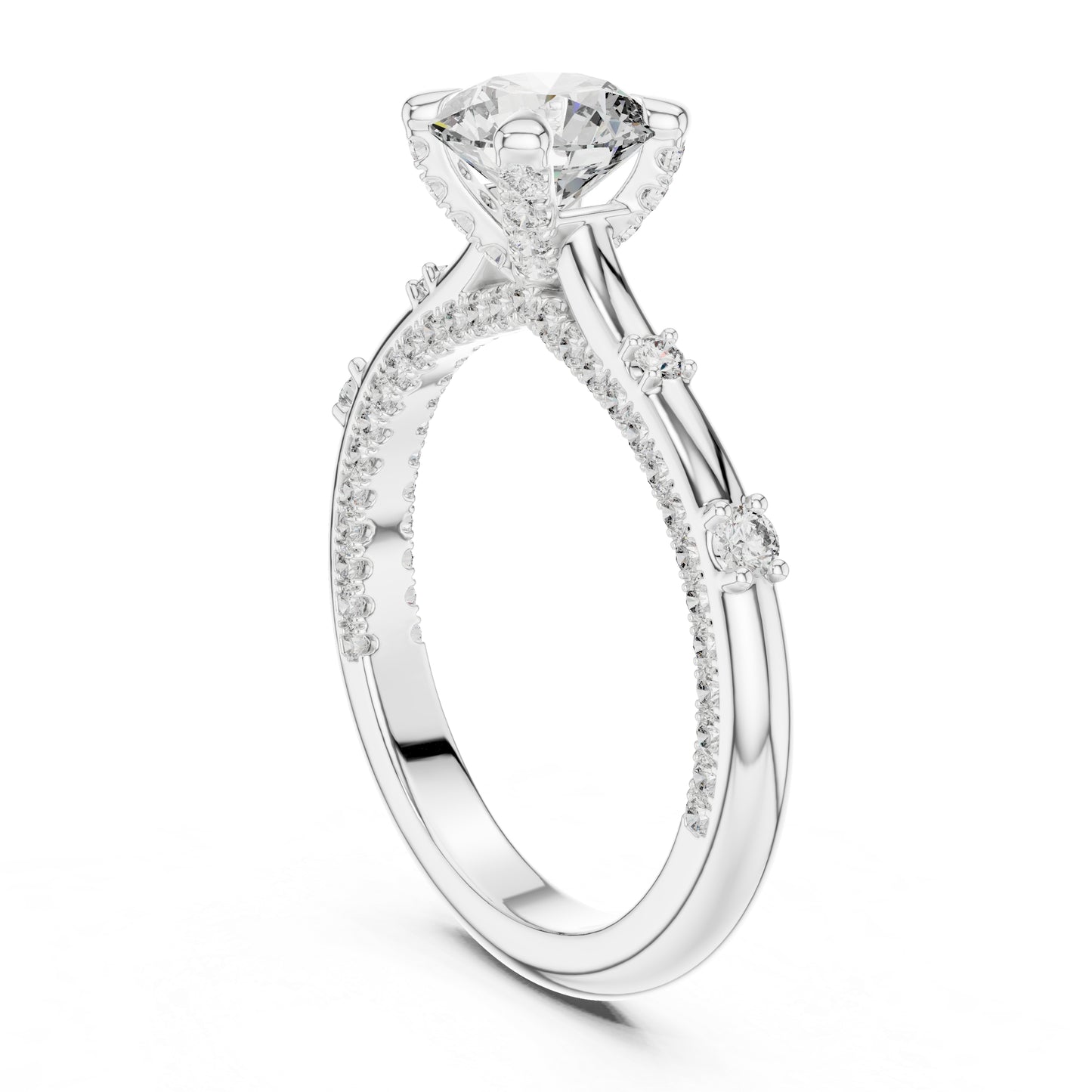 14K Rose Gold Round Lab-Grown Diamond Engagement Ring for Women | Pure Carat