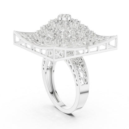 14K White Gold Round Lab-Grown Diamond Engagement Ring for Women | Pure Carat