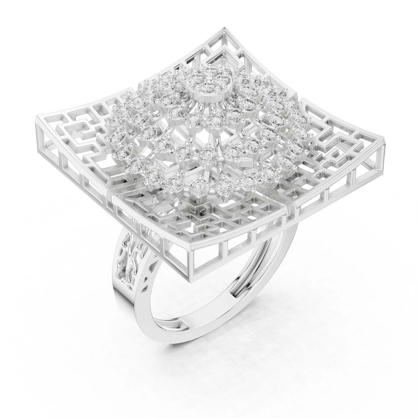 14K White Gold Round Lab-Grown Diamond Engagement Ring for Women | Pure Carat