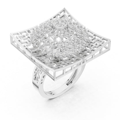 14K White Gold Round Lab-Grown Diamond Engagement Ring for Women | Pure Carat