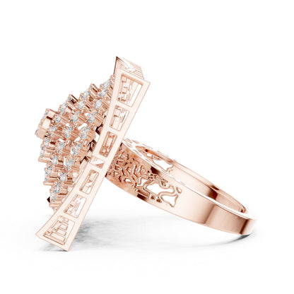 14K White Gold Round Lab-Grown Diamond Engagement Ring for Women | Pure Carat