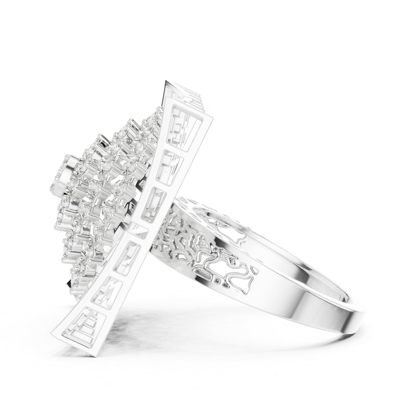 14K White Gold Round Lab-Grown Diamond Engagement Ring for Women | Pure Carat
