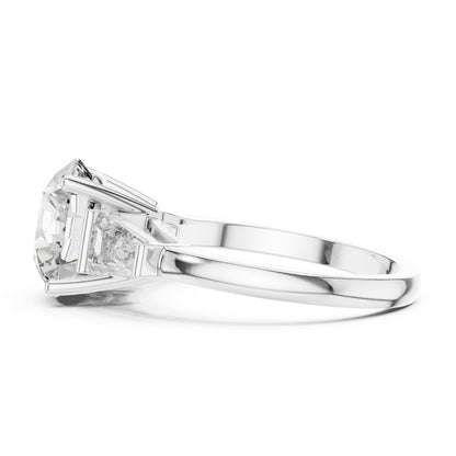 Round Lab-Grown Diamond Ring in 14K White Gold – Pure Carat