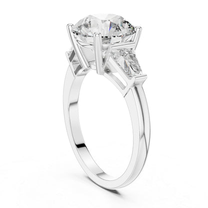 Round Lab-Grown Diamond Ring in 14K White Gold – Pure Carat