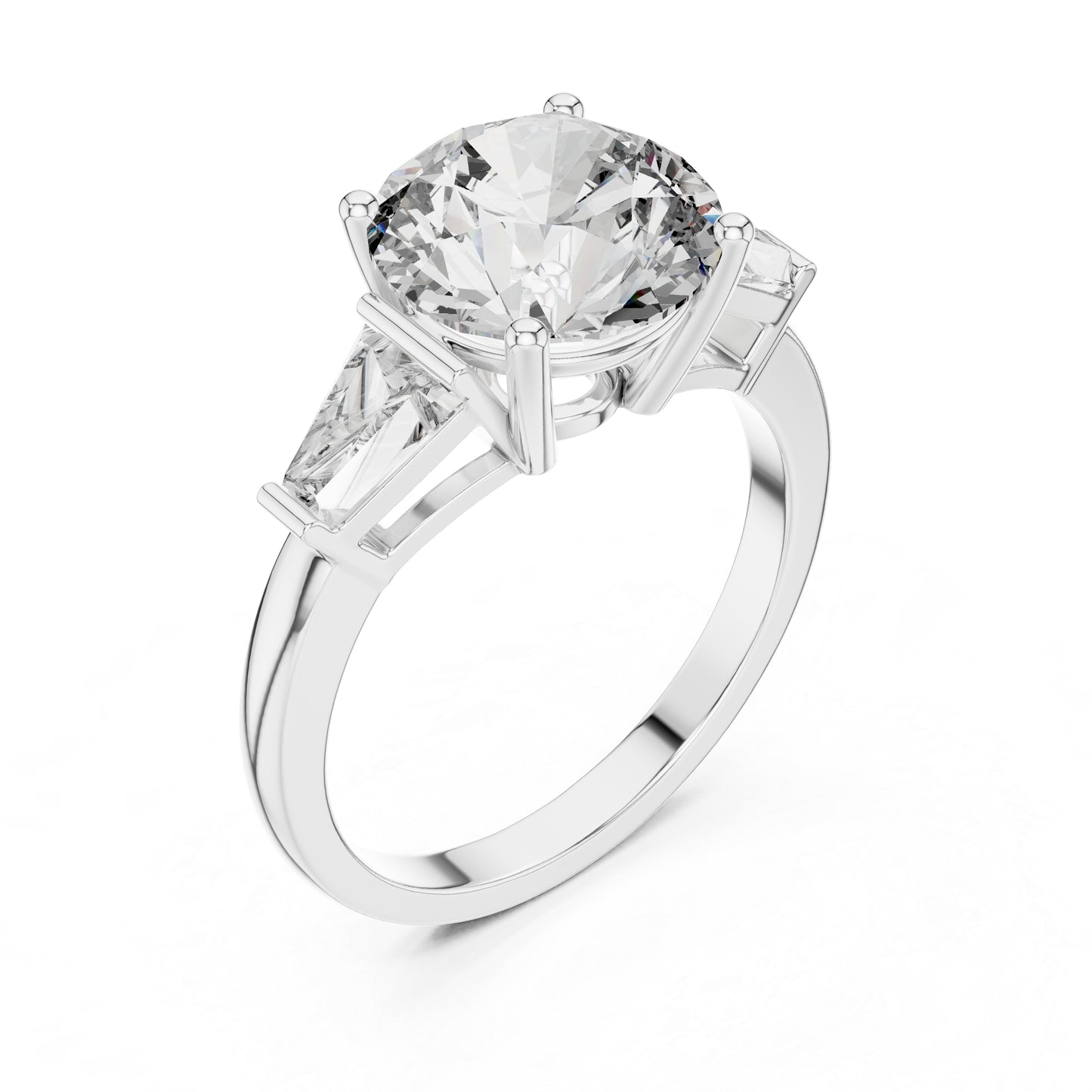 Round Lab-Grown Diamond Ring in 14K White Gold – Pure Carat