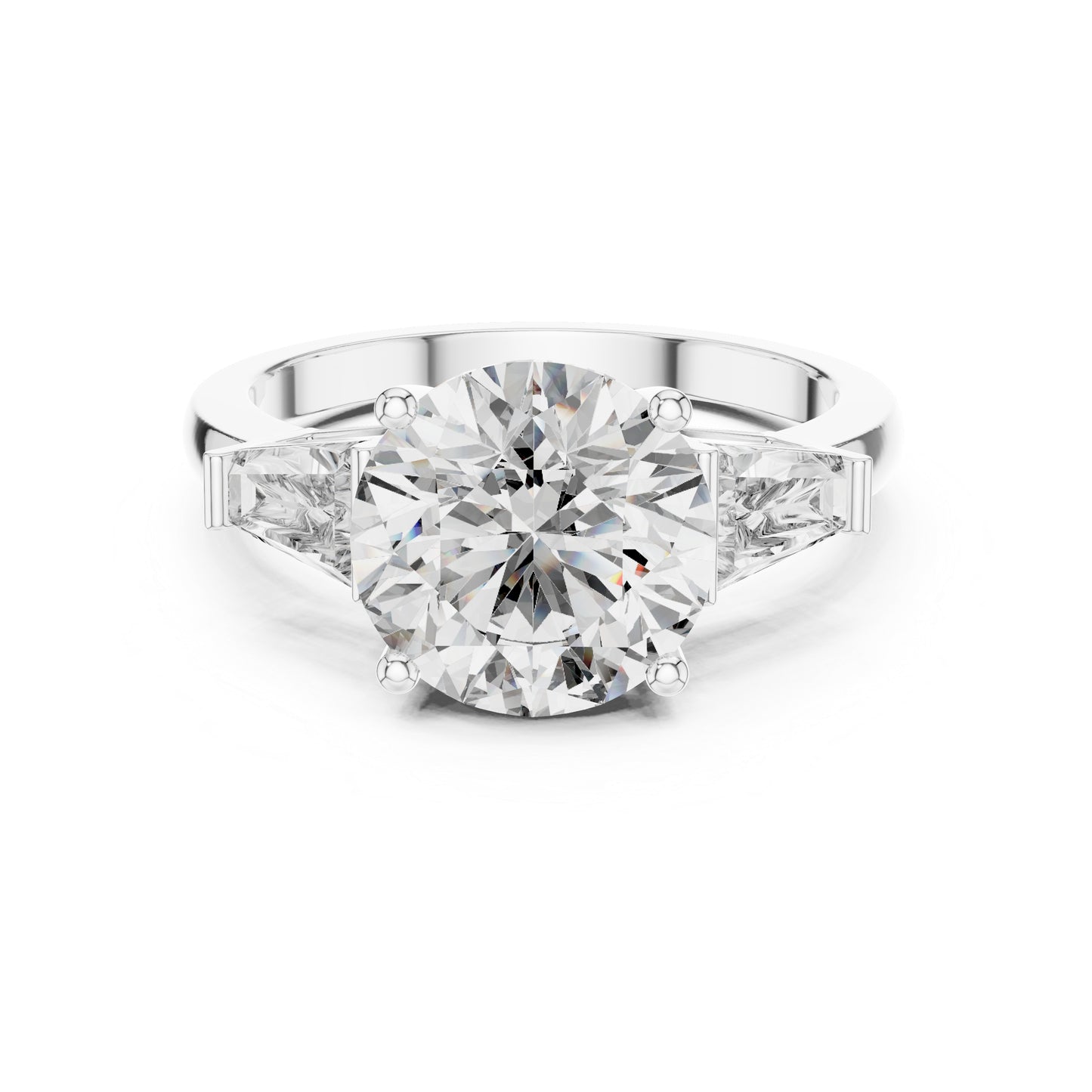 Round Lab-Grown Diamond Ring in 14K White Gold – Pure Carat